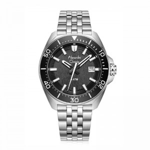 Alexandre Christie AC 6687 Silver Black MDBTBBA